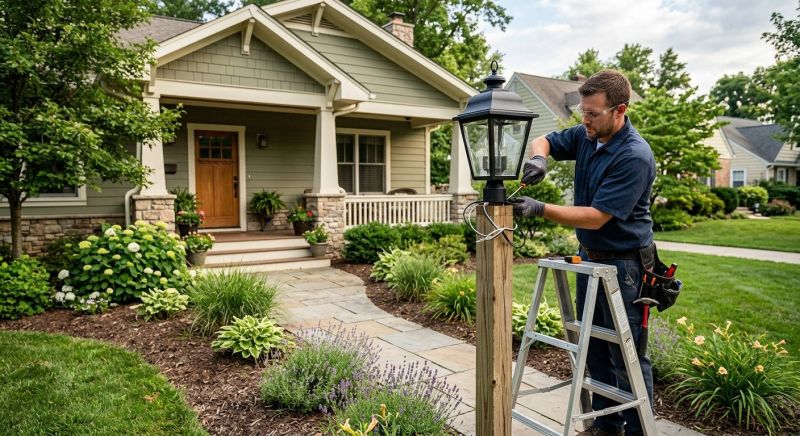 Garden Lighting Installation in Overland Park, KS